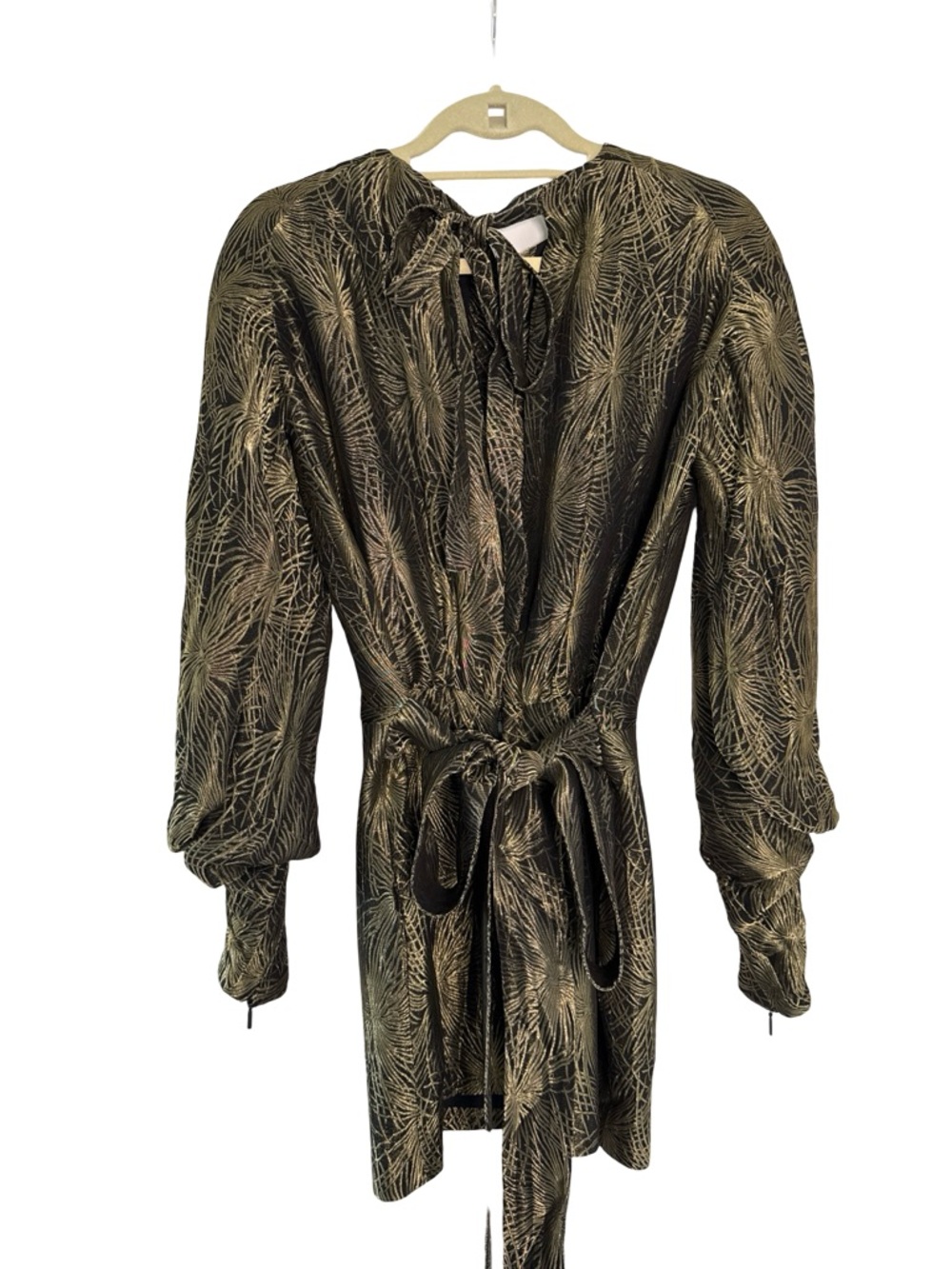 Yves Saint Laurent Gold Shimmer Cocktail Mini Dress - Picture 13 of 16